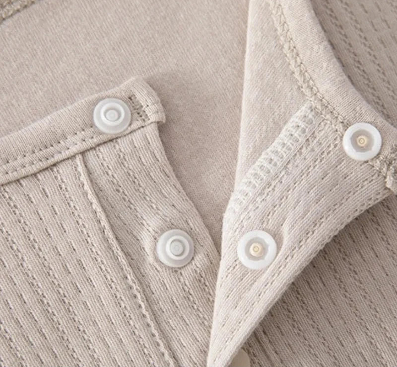 Spring 0-3Y Baby Girls Boys Cotton Pajamas Sets Ribbed Long Sleeve Sleepwear 2pcs Outfits Newborn Nightwear Soft Loungewear