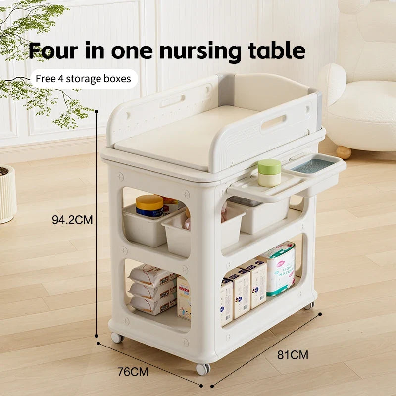 Modern Portable Baby Diaper Changing Table Indoor Playground Furniture With Dresser Plastic Nursery Home Care Center