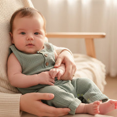 TinyNest Baby Romper Newborn Onesie - Cotton Sleeveless Comfort