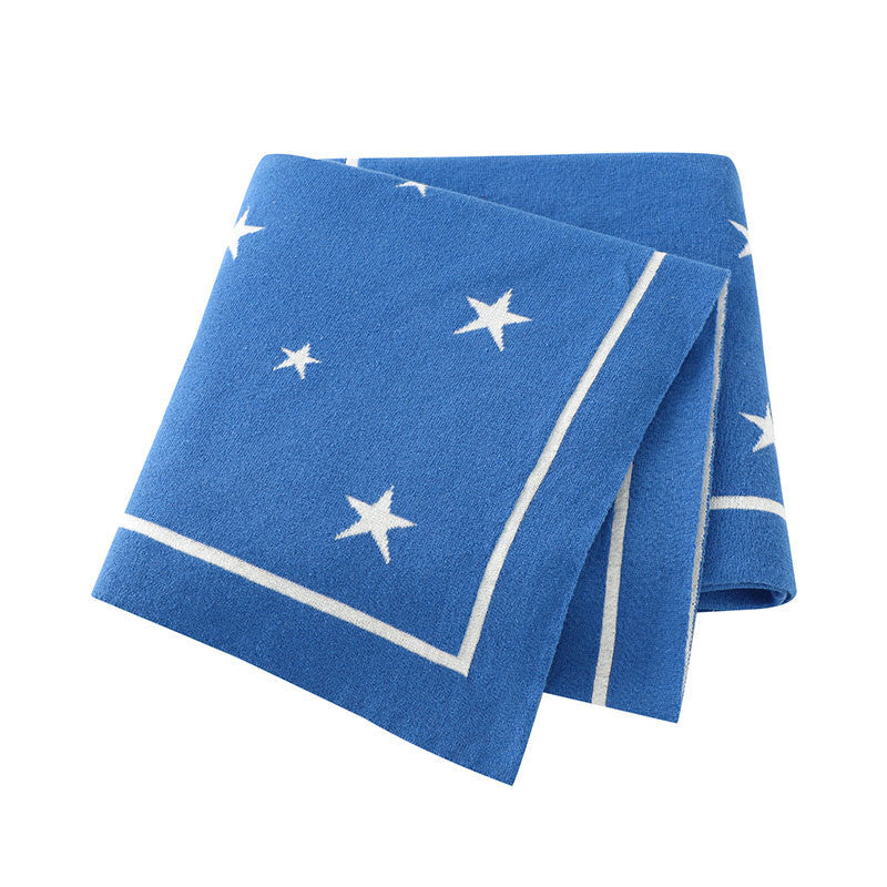 Five-pointed Star Jacquard Baby Stroller Blanket