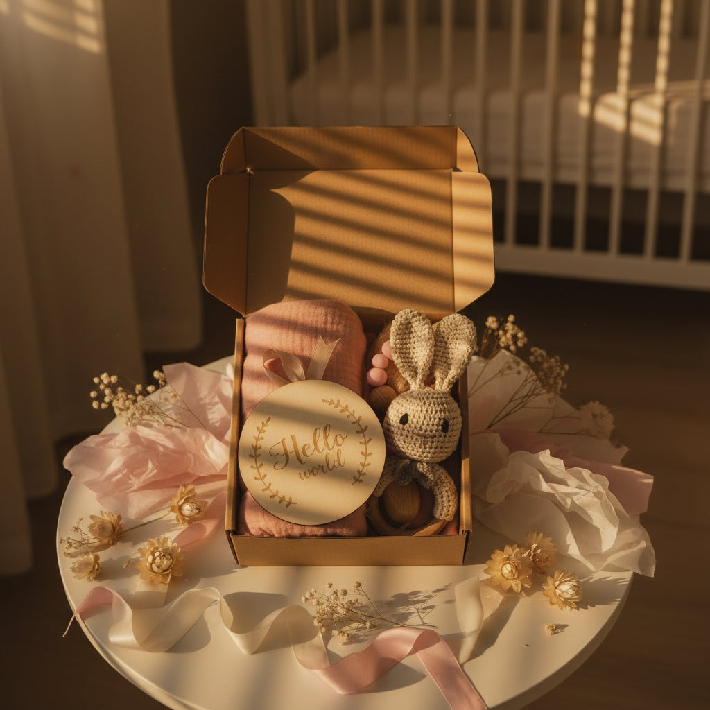 Baby Towel Newborn Bath Toy Set Gifts Box Double Sided Cotto