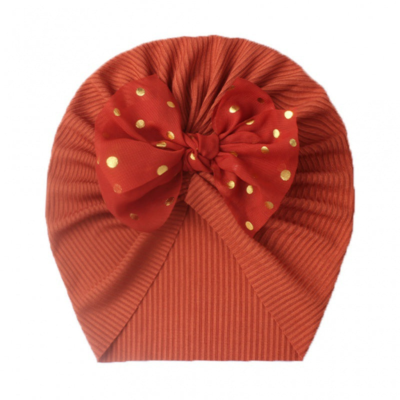 Children's Bow Knot Pullover Hat Baotou