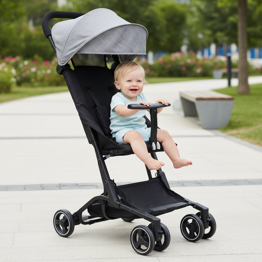Portable Lightweight Travel Stroller for Babies and Toddlers Lie Flat Seat