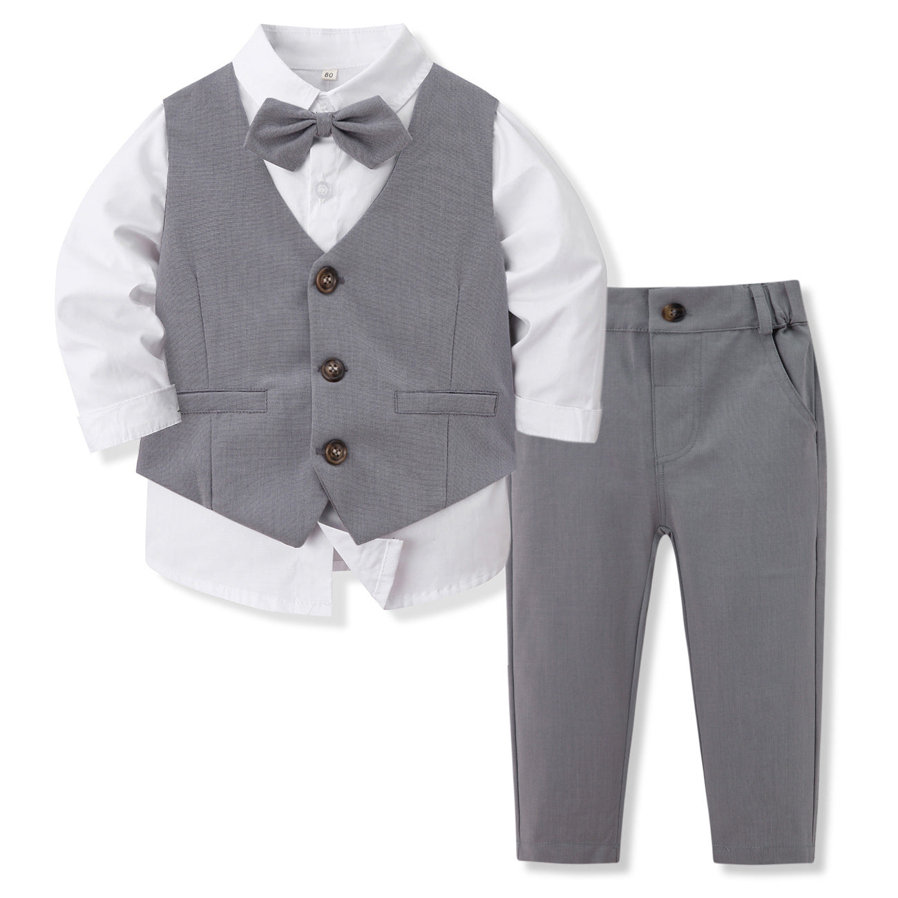 Children's Suit Bow Tie Vest Formal Three-Piece Set