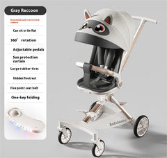 Four-wheel Children Infants Two-way Reclining Trolley Lightweight Folding