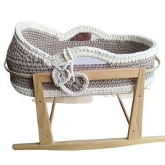 Cross-border Hand Crochet Cradle Hand-held Frame Cotton Rope Woven Crib Cloth Strip Newborn Hand Basket Cradle