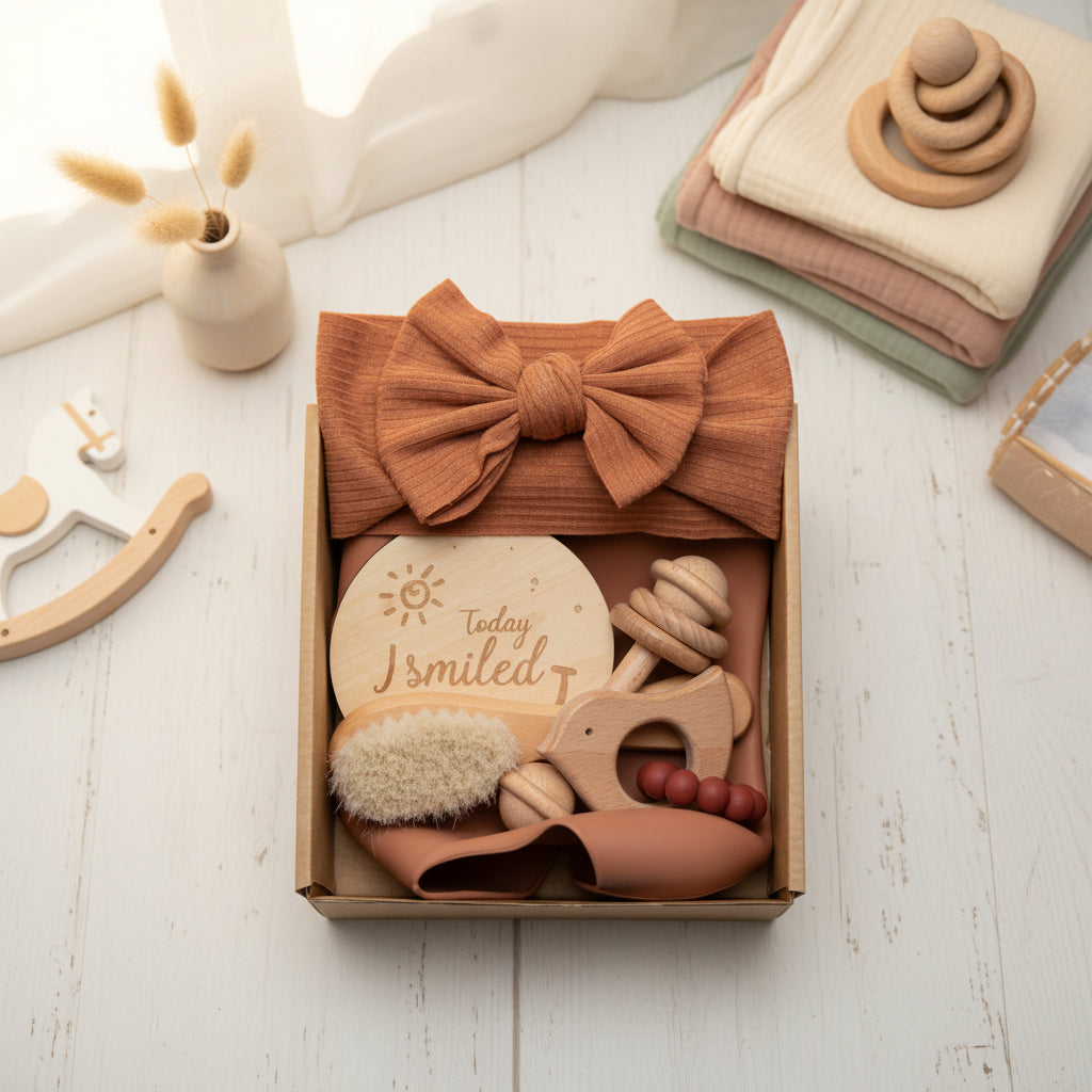 Newborn Baby Shower Toy Set Accessories Gift