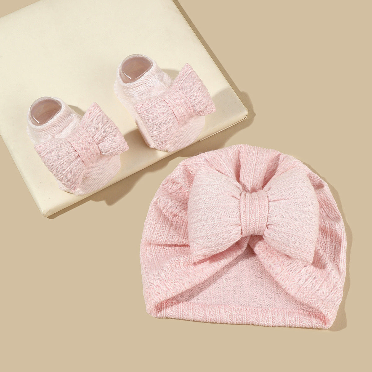 Tam-o'-shanter And Socks Suit Infant Knitted Big Bow