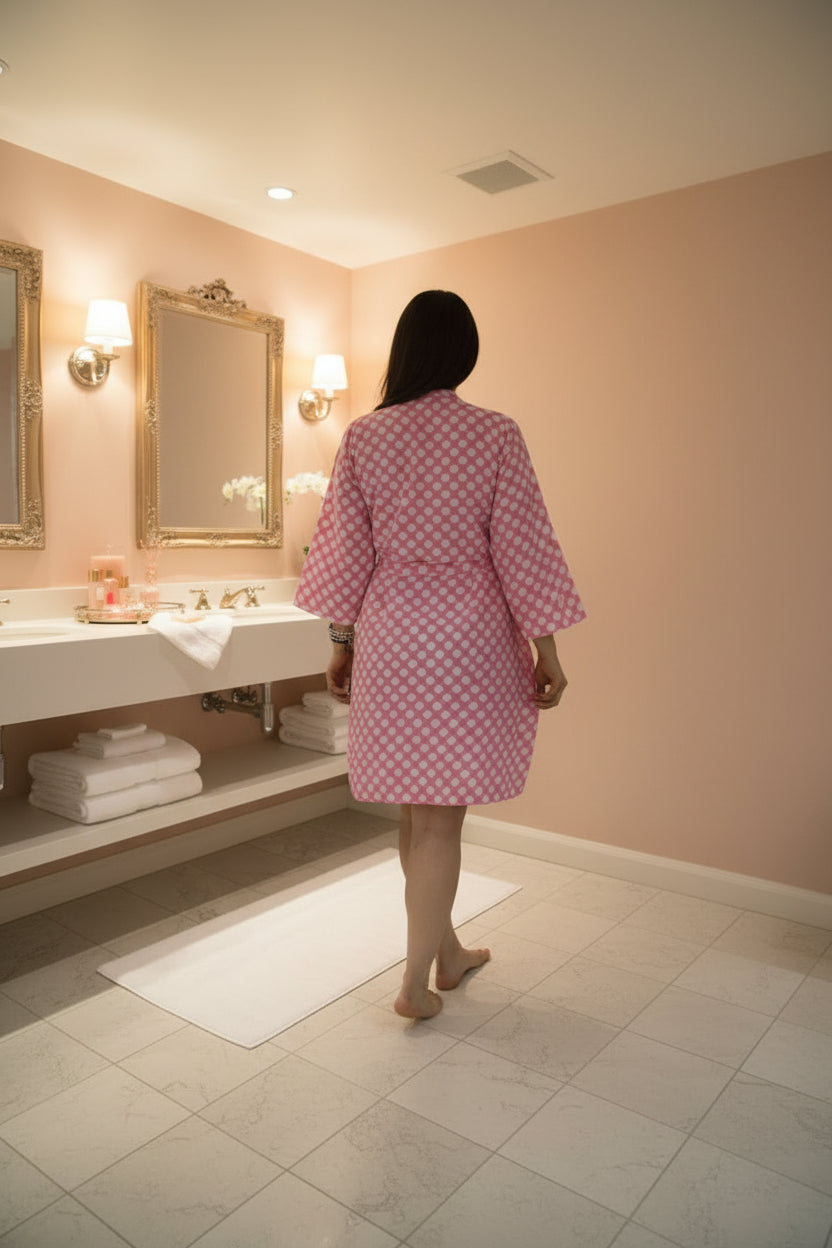 Pink Polka Dots Maternity Hospital Gown