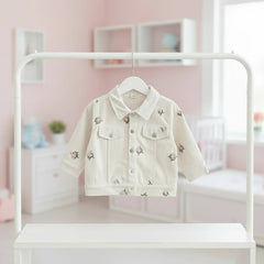 Pastoral Style Baby Coat Embroidered Flower Exclusive 0 To 3Y