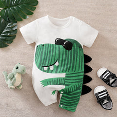 Thin Clothes Newborn Rompers Cartoon Cool Short Sleeves For Baby And Infants Jumpsuit