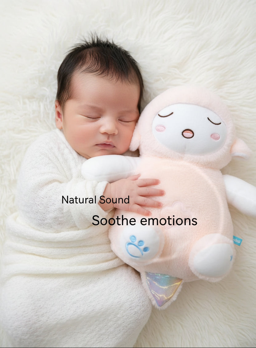 Cloak Man Lamb Toot Baby Plush Doll Newborn Sound And Light Soothing Sleeping Toys
