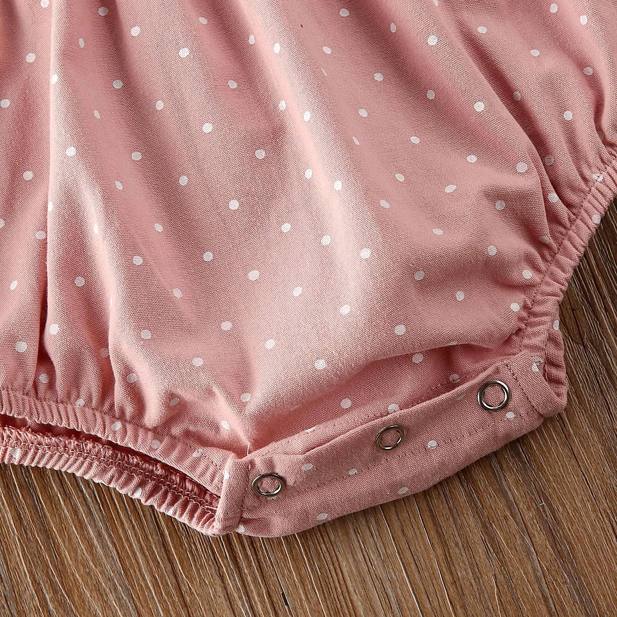Polka Dot Long-sleeved Jumpsuit Newborn Ruffled Romper