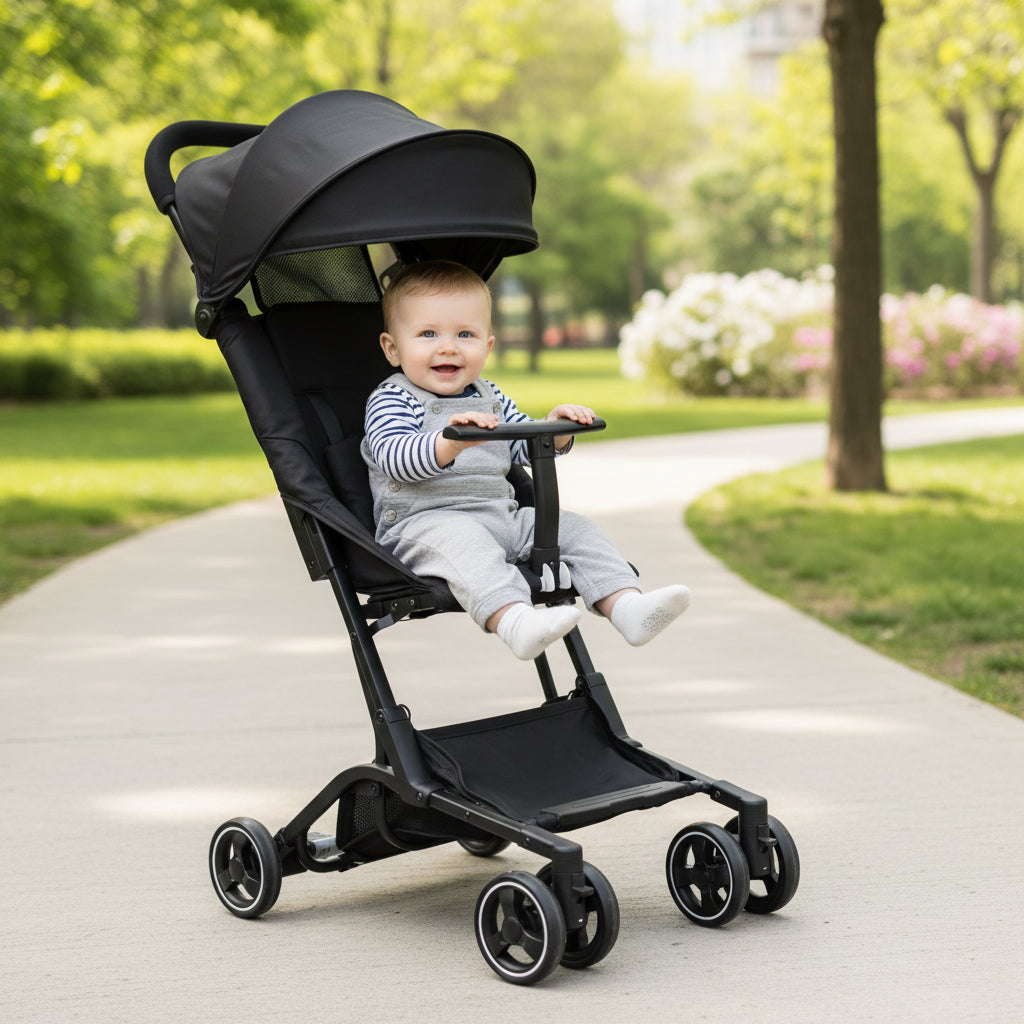 Portable Lightweight Travel Stroller for Babies and Toddlers Lie Flat Seat