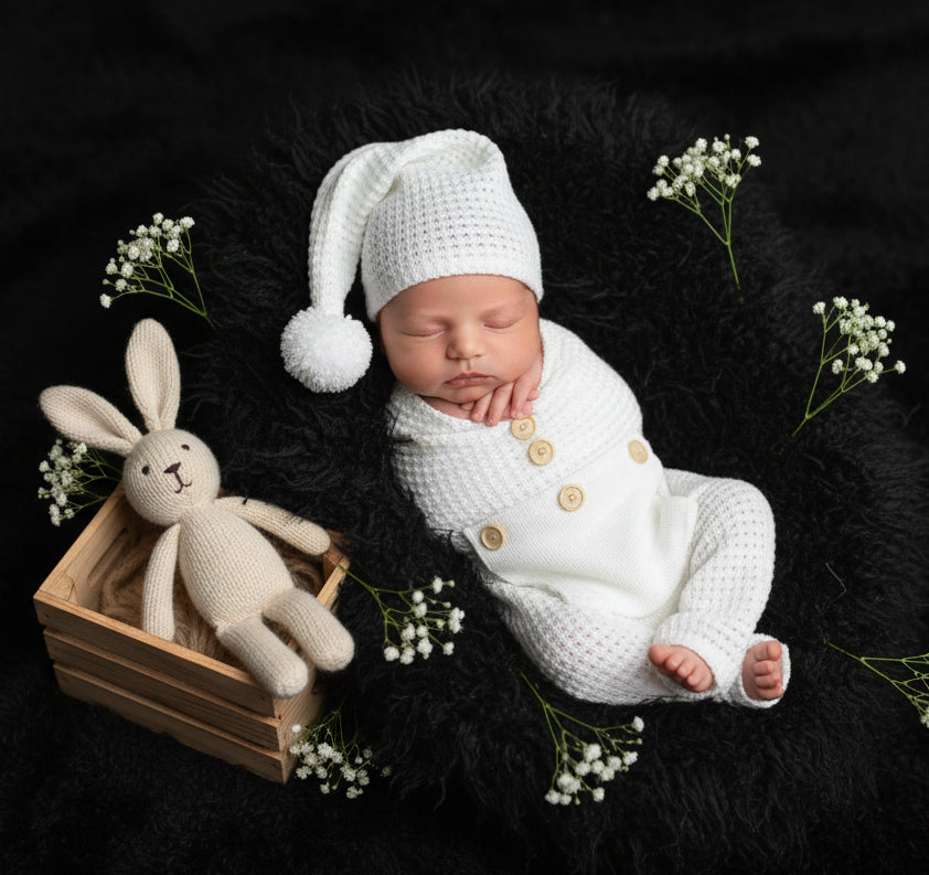 Newborn Photo Shoot Jumpsuit - Soft Spandex Comfort