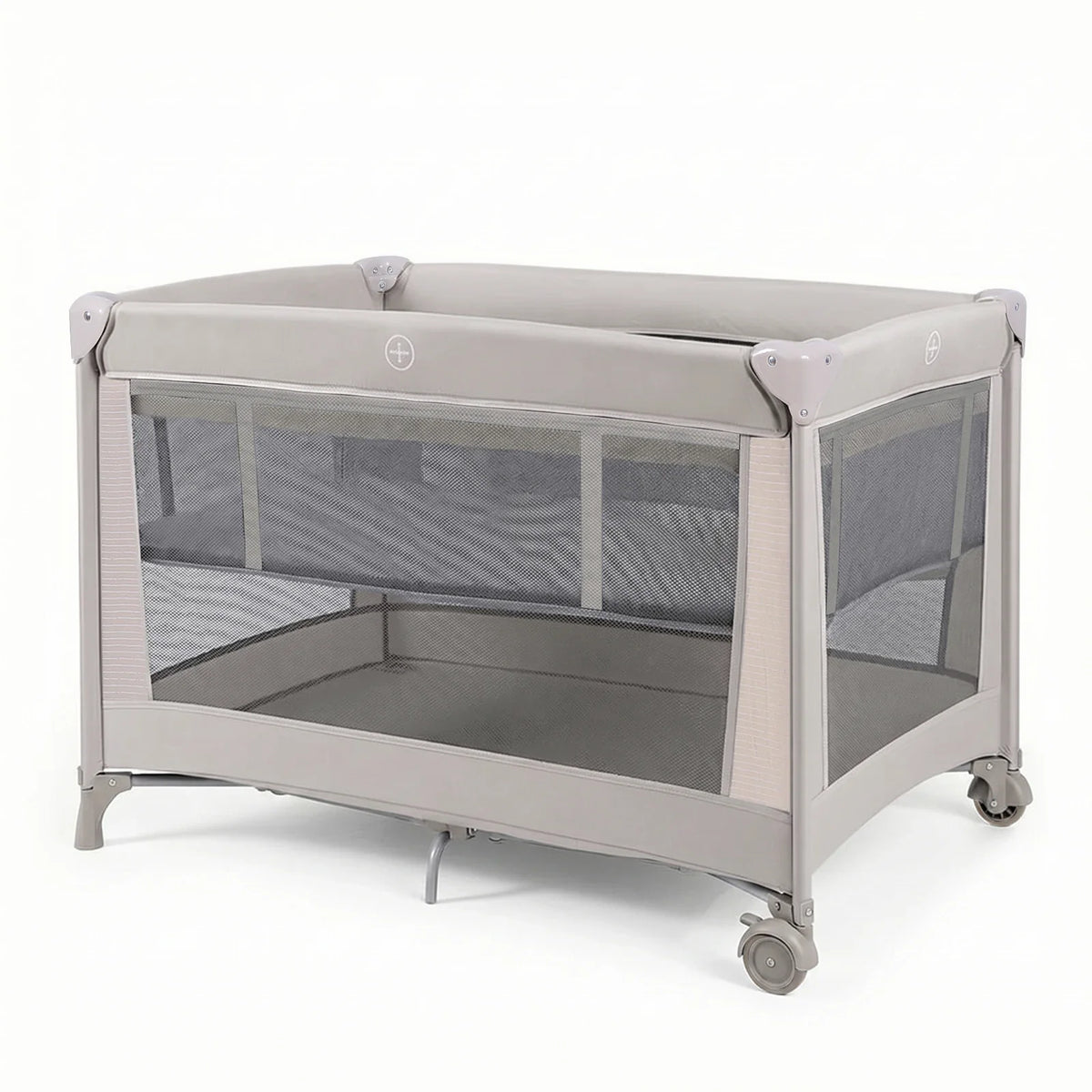 Foldable Travel Cot Set with Soft Mattress, Wheels & Travel Bag, Fast & Compact Folding for Newborn Toddler Indoor Outdoor Use
