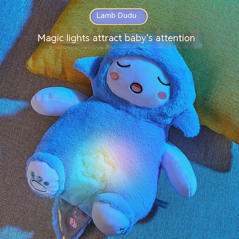 Cloak Man Lamb Toot Baby Plush Doll Newborn Sound And Light Soothing Sleeping Toys