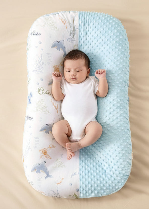 Minimally Printed Baby Soothing And Anti Startle Bed