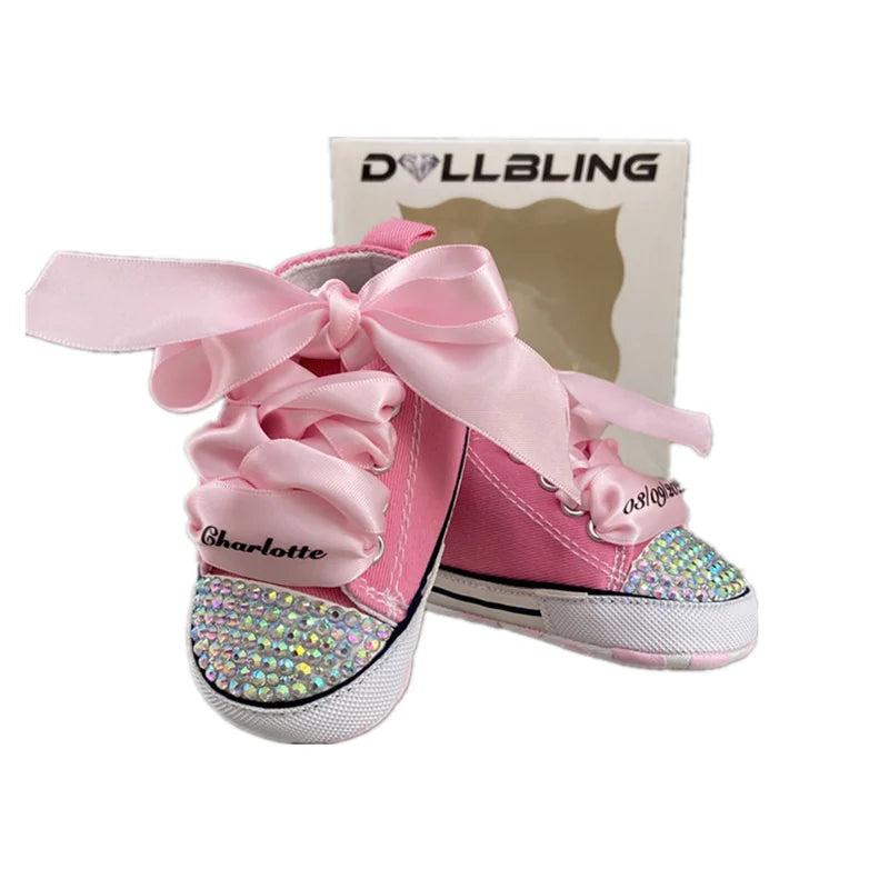Dollbling Baby Name Print Exclusive Design Infant Crib Shoes Newborn Twins Birthday Show Photography Outfit Baby Mocassin