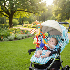 BabyJoy Newborn Puzzle Stroller Pendant Toy - Enhances Sensory And Motor Skills