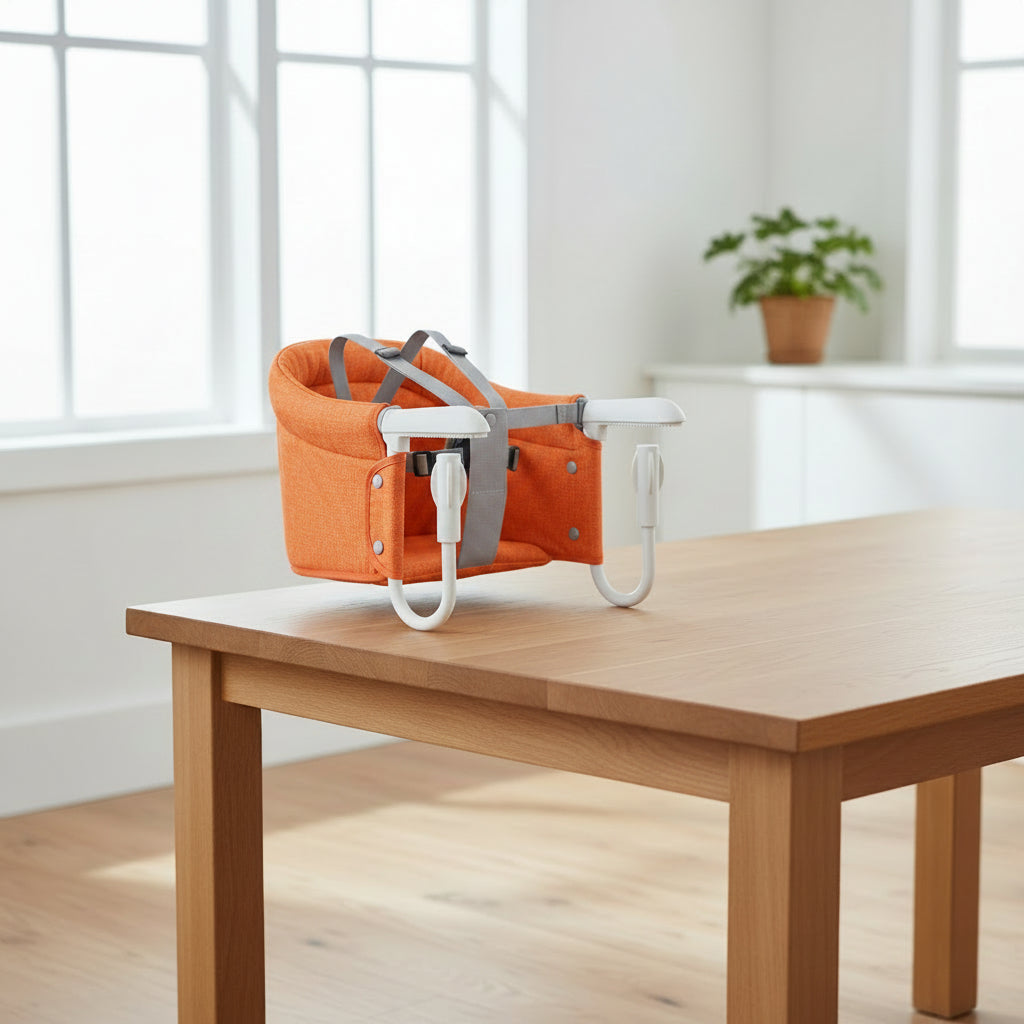 Portable Foldable Baby High Chair Aluminum Frame Hook On Limited Edition