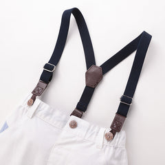 Children's Western-style suit handsome British short-sleeved two-piece suit