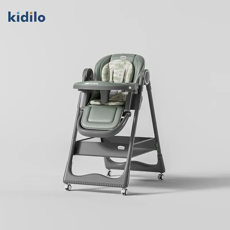 Kidilo Multifunctional Baby Highchair Stable and Safe with Adjustable Height Household Infant Dining Chair