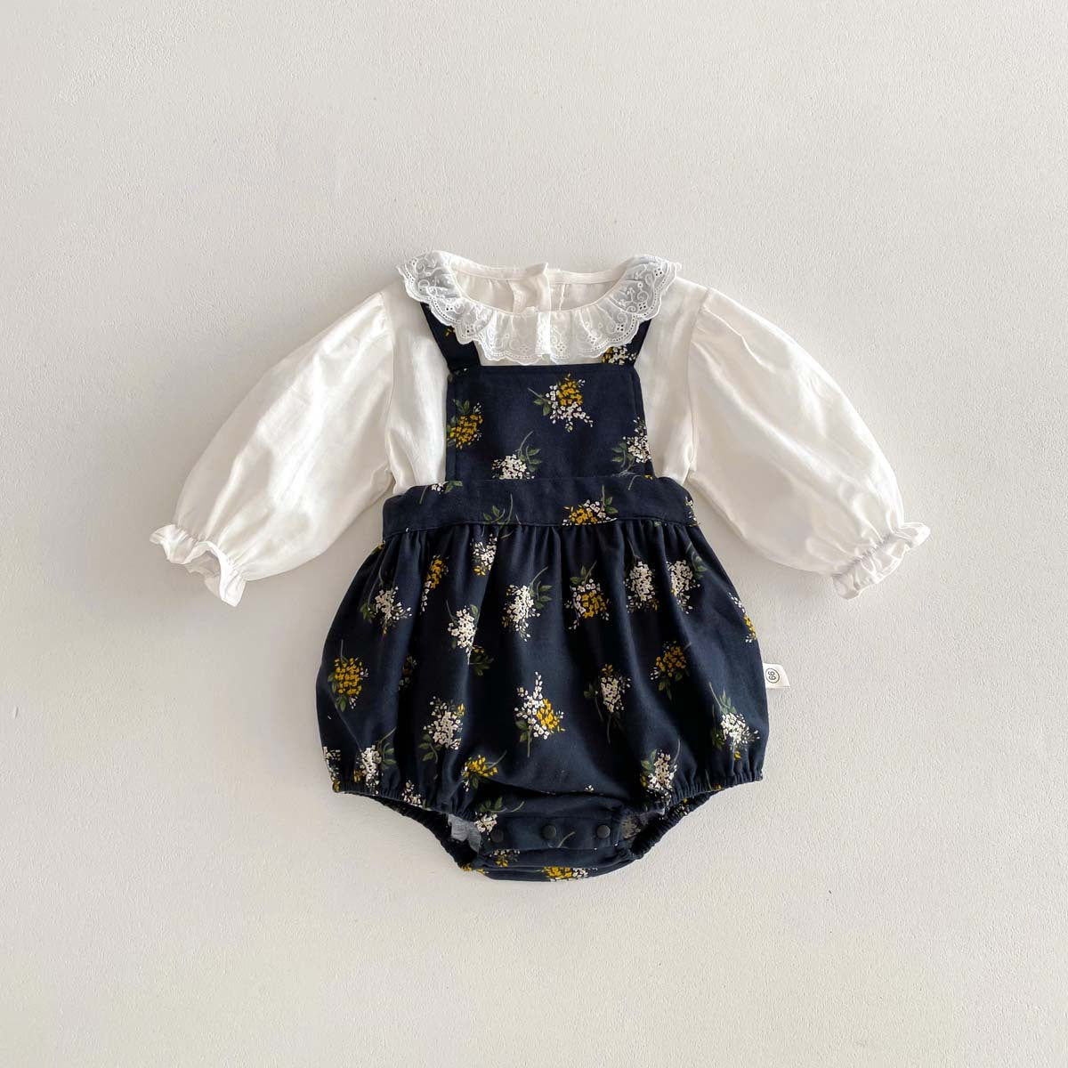 Baby Spring Clothes Small Floral Suspender Jumpsuit For Women