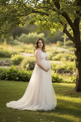 Net Gauze Bandage Maternity Mopping Dress