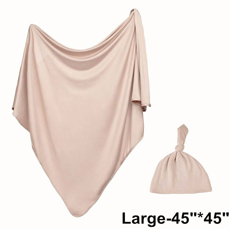 Newborn Knitted Stretch Fabric Solid Color Wrapper