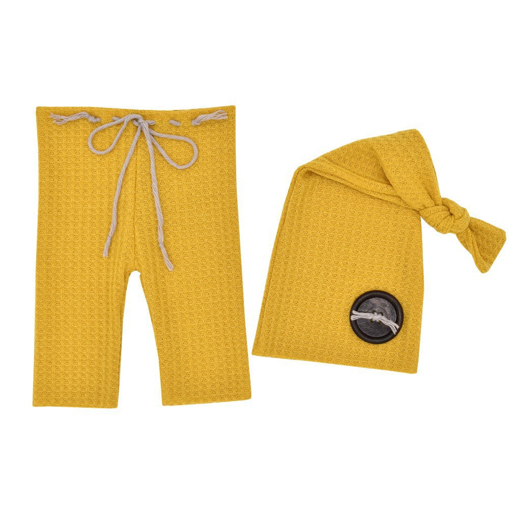 Newborn Photography Pants And Long-Tail Hat Two-Piece Set