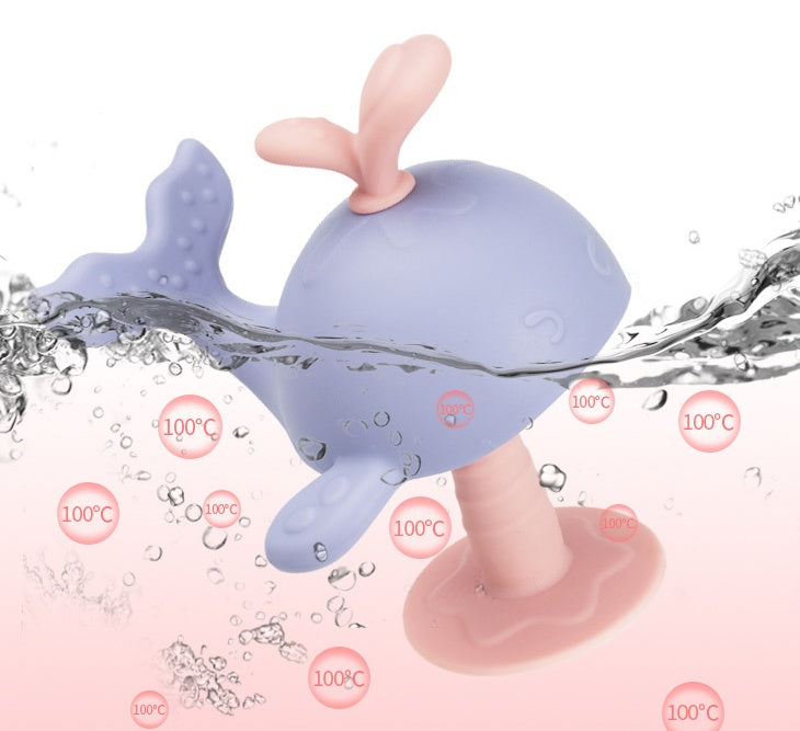 Baby teething toy whale molar teether toy