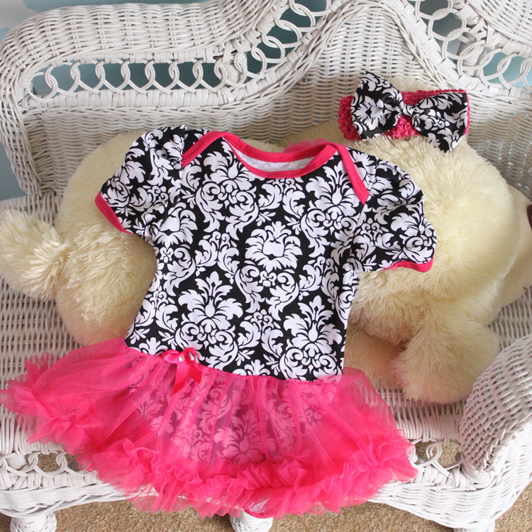 The Newest Baby In Summer, 0-12 Months Cartoon Pattern, Lovely Ha Dress, Climbing Dress