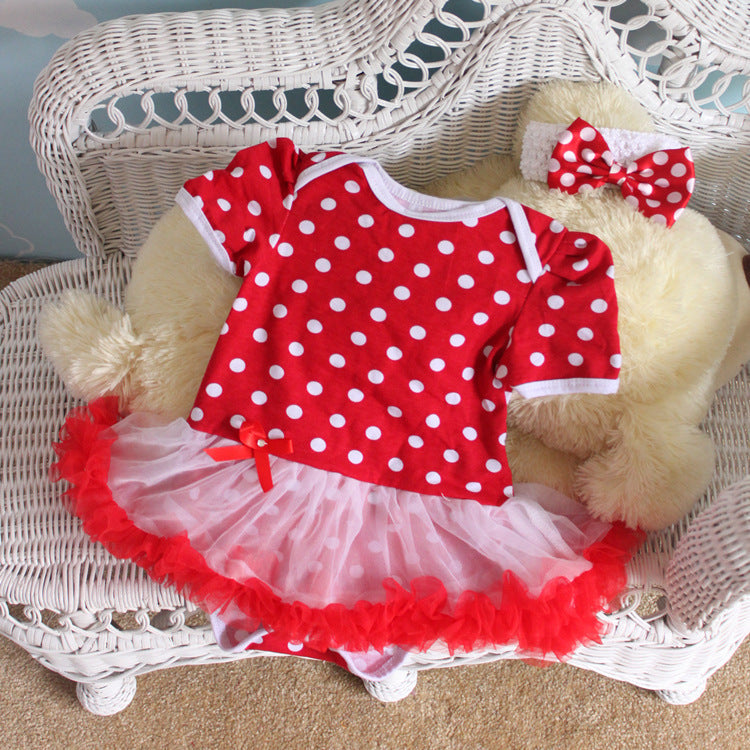 The Newest Baby In Summer, 0-12 Months Cartoon Pattern, Lovely Ha Dress, Climbing Dress