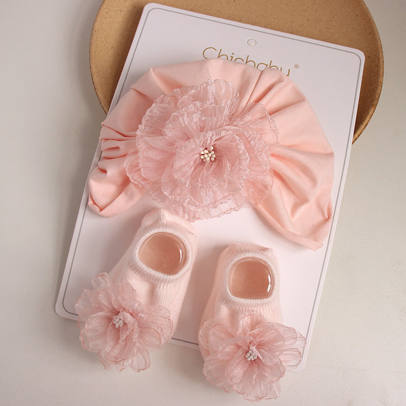 Children's Flower Baby Girl Newborn Beanie Summer