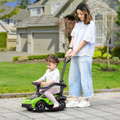 Kids 2-In-1 Lamborghini Ride-On And Stroller, With Horn - Green