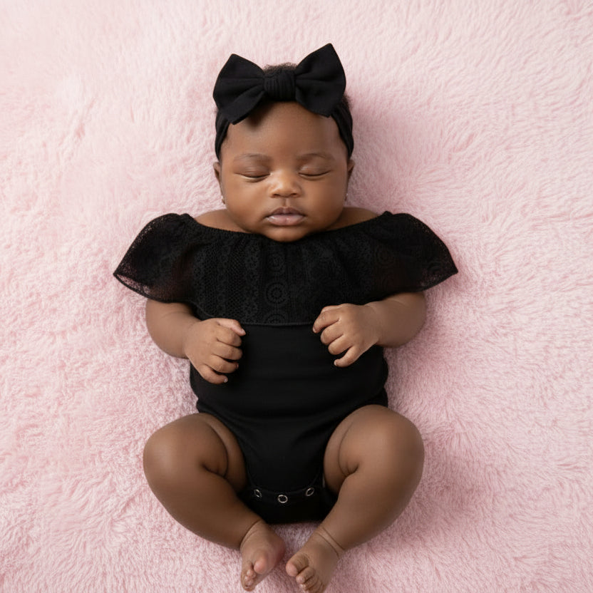 LittleNest Newborn One-Piece Suit For Girls - 100 Percent Cotton Comfort