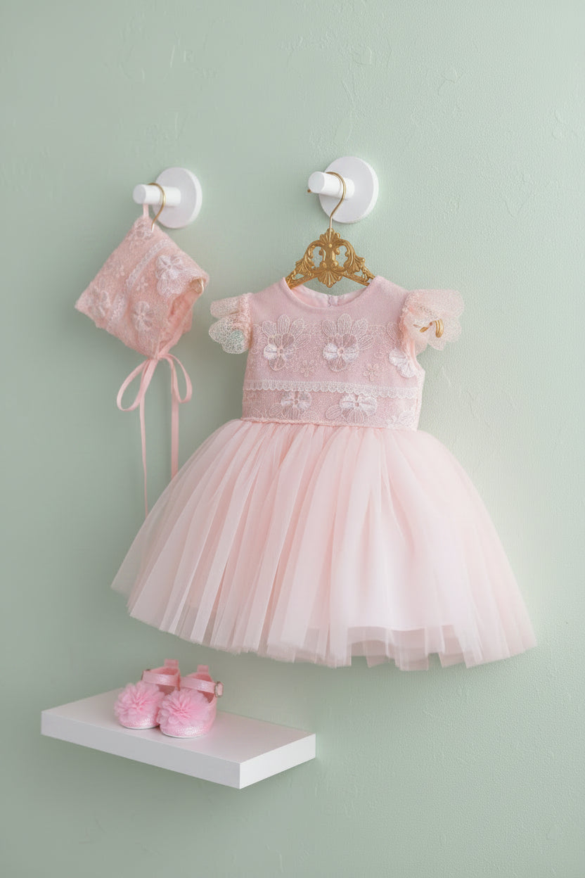 The Summer Baby Baby Princess Dress Dress Lightweight Breathable Mesh Lace Dress Moon Age