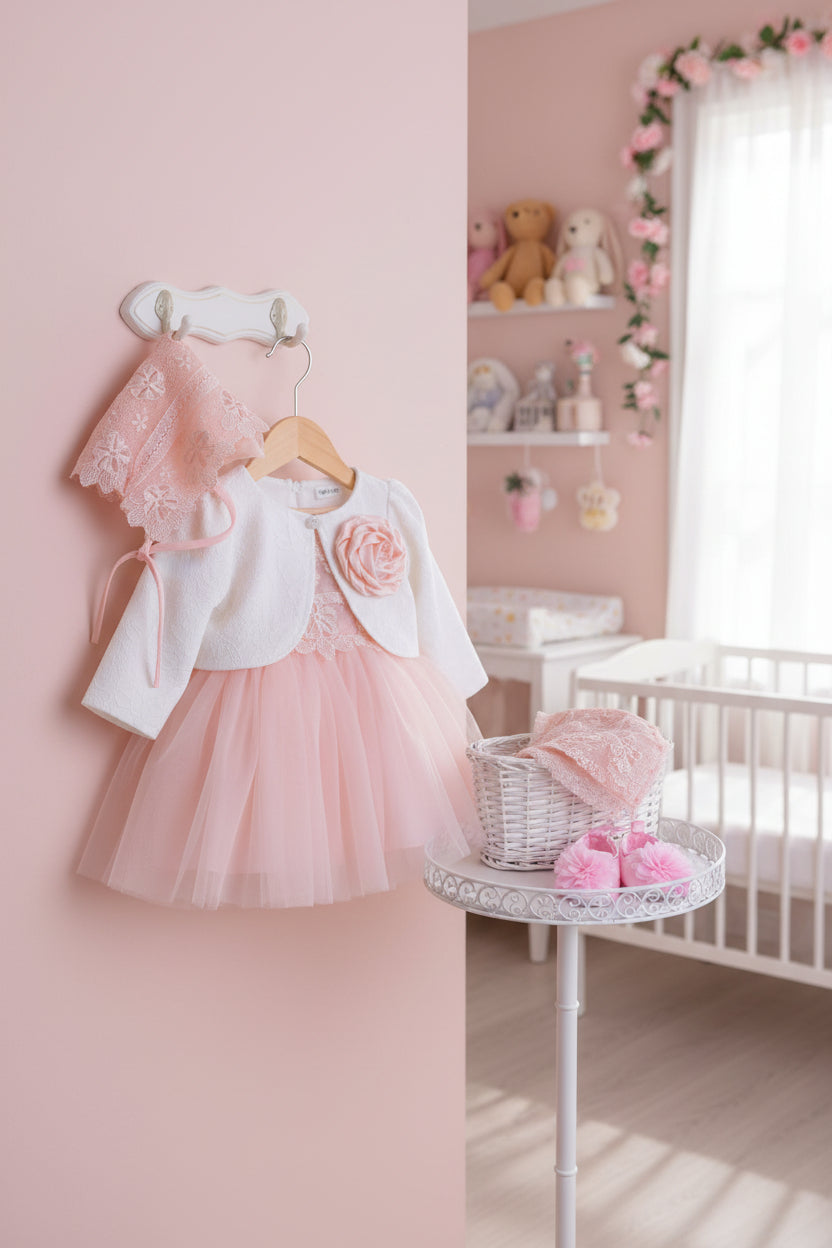 The Summer Baby Baby Princess Dress Dress Lightweight Breathable Mesh Lace Dress Moon Age