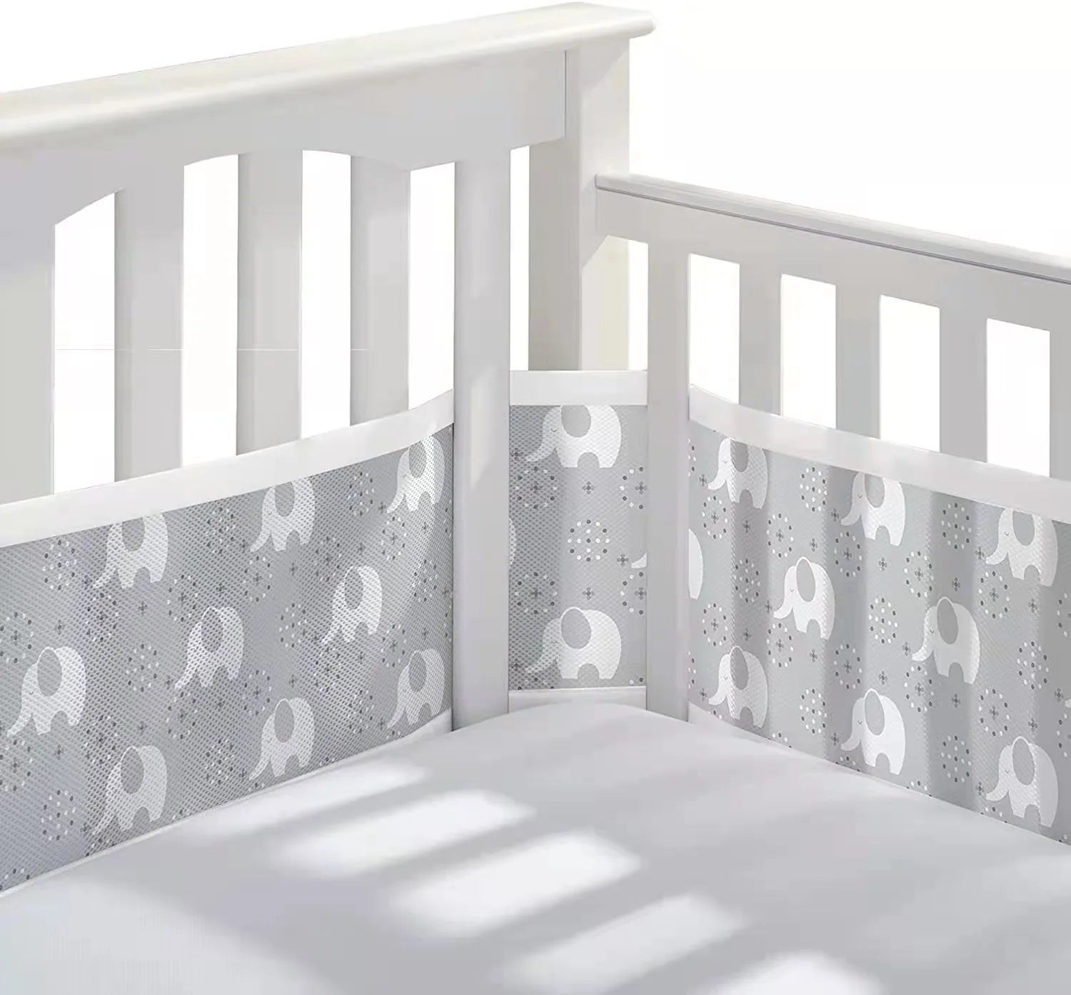 Four Seasons Breathable Infant Bedding Bumpers Newborn Baby Room Decor Cot Bed Around Protector Crib Bumper Liner