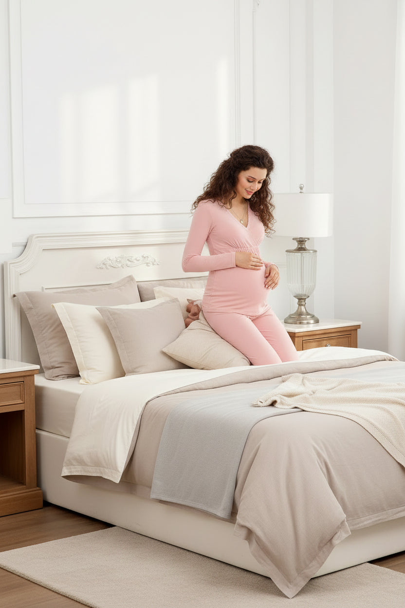 Pregnant long johns suit lactation month winter underwear pajamas modal dm25000 trousers fall Home Furnishing