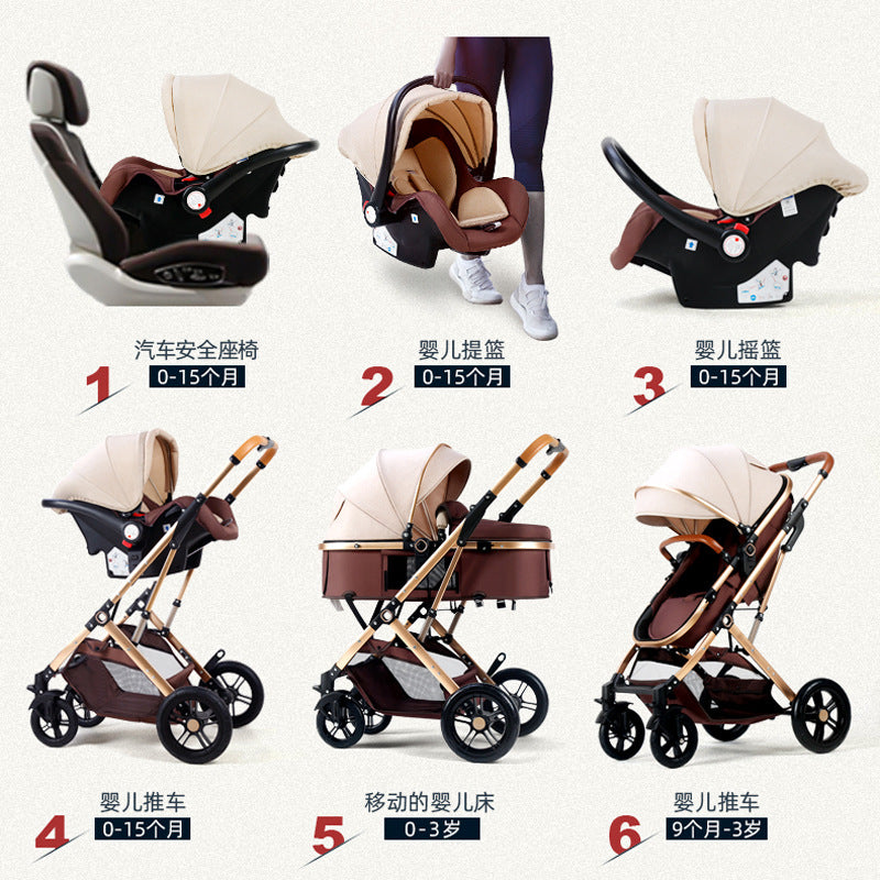 Basket Baby Stroller Can Be Seated Or Reclined Lightweight And Easy To Carry