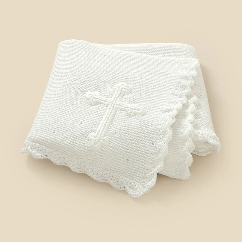 Cotton Baby Blanket Knitted Newborn Boy Girl Bed Crib Quilt 100*80CM Infant Stroller Swaddle Fashion Solid Cross Plaid Wrap Soft