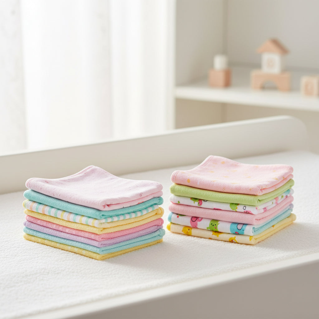 Pure Cotton Newborn Baby Towels Eight Pack Exclusive Set