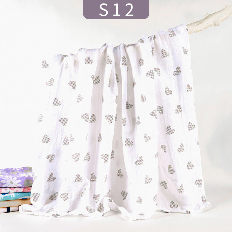 Newborn Baby Swaddling Quilt Pure Cotton Gauze Bath Towel Swaddling Wrapping Towel