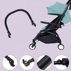 PU Leather Stroller Armrest Replacement For Foldable Baby Strollers Black