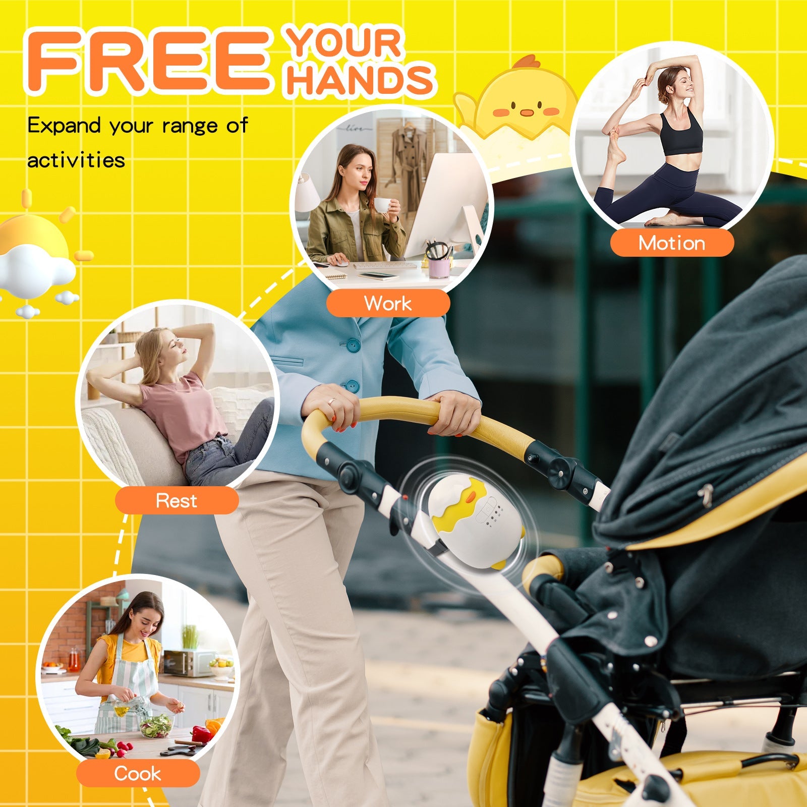 Stroller Shaking Device Assisted Sleeping