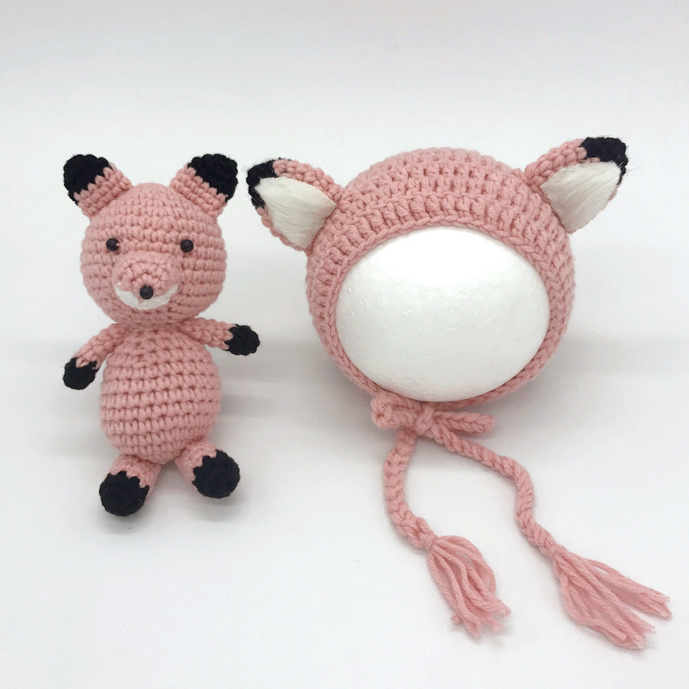 Handmade Wool Fox Doll For Newborn