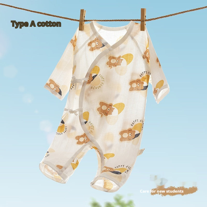 Class A Pure Cotton Newborn Rompers Thin Air Conditioning Room Clothes