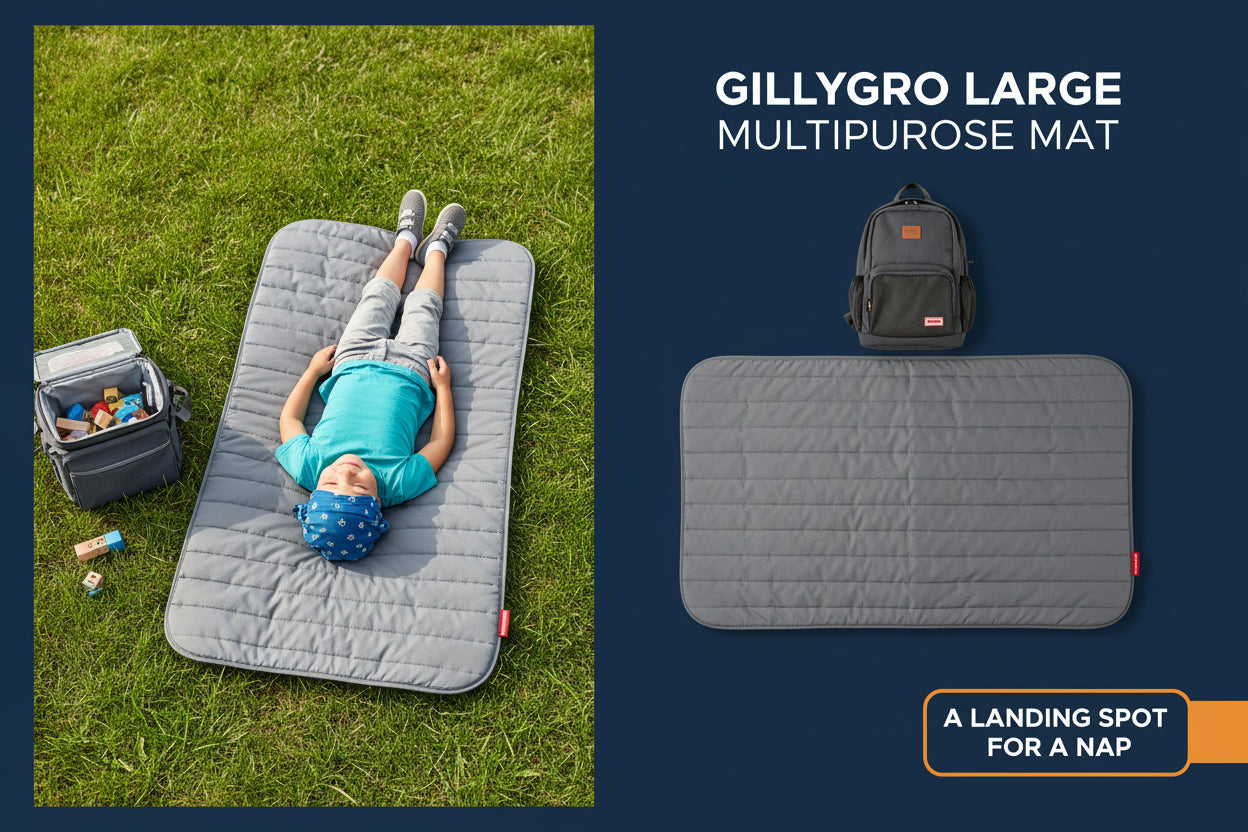 GillyGro Pro | 5-in-1 Parent Backpack with Inbuilt Booster & 13" Laptop Pocket